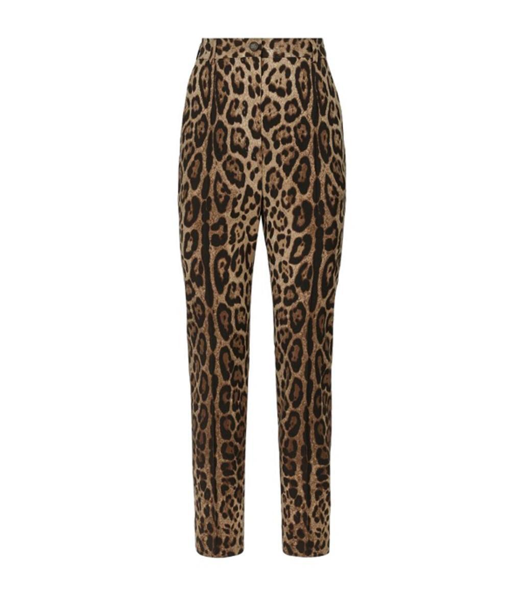 Leopard Print Tailored Trousers In Multi Product Image