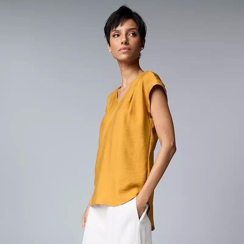 Womens Simply Vera Vera Wang V-Neck Top Product Image