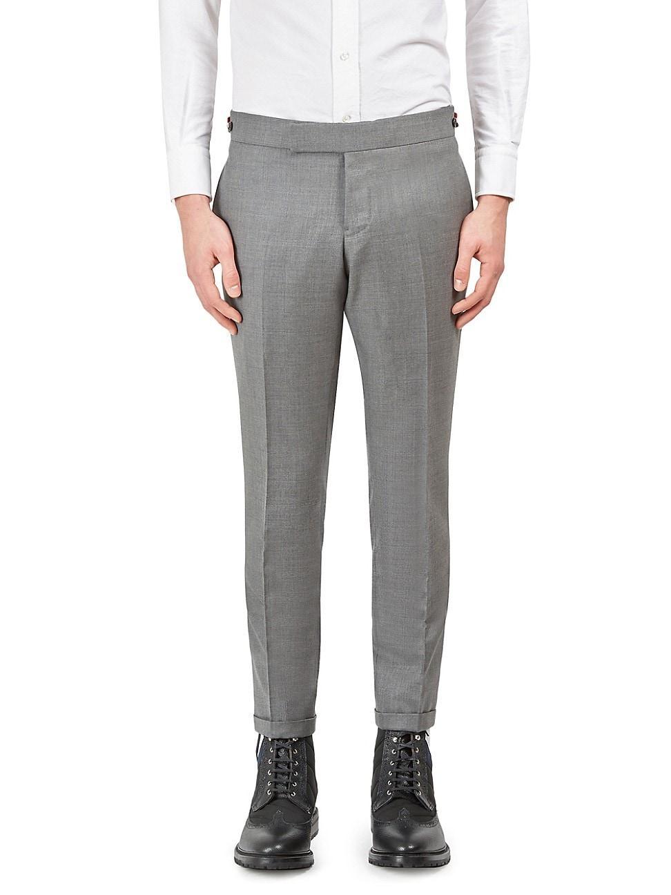 Mens Low Rise Skinny-Fit Wool Pants Product Image