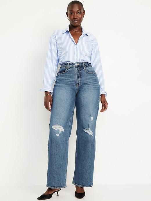 Curvy Extra High-Waisted Wide-Leg Jeans Product Image