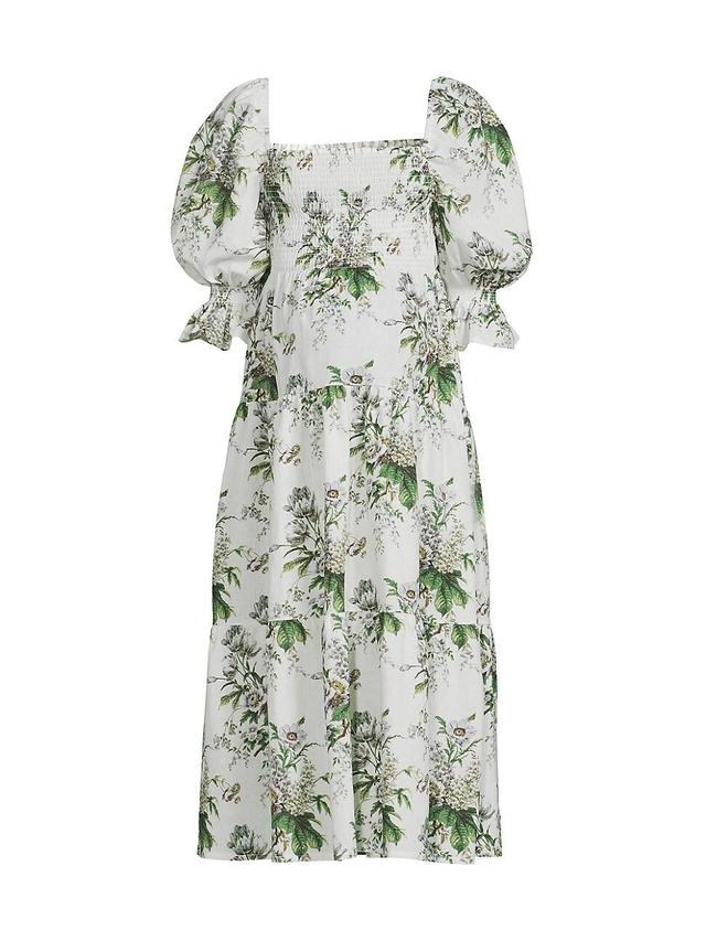 Womens Maternity Kiko Floral Smocked Midi-Dress Product Image