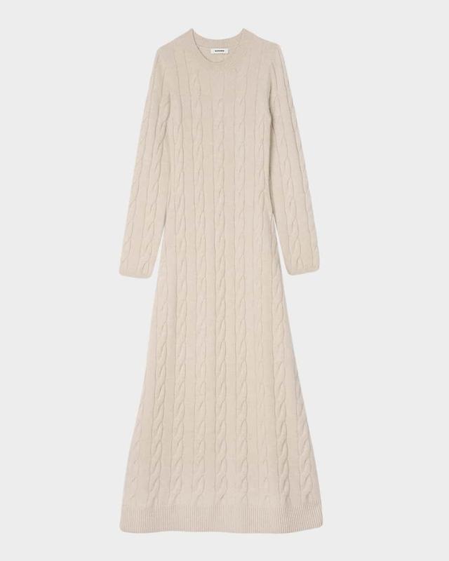 Maelys Cable-Knit Maxi Sweater Dress Product Image