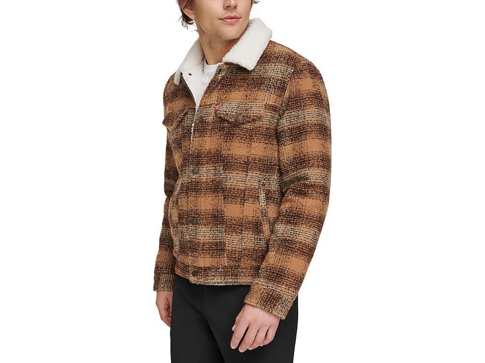 Mens Levis Faux Wool Sherpa Lined Trucker Jacket Product Image