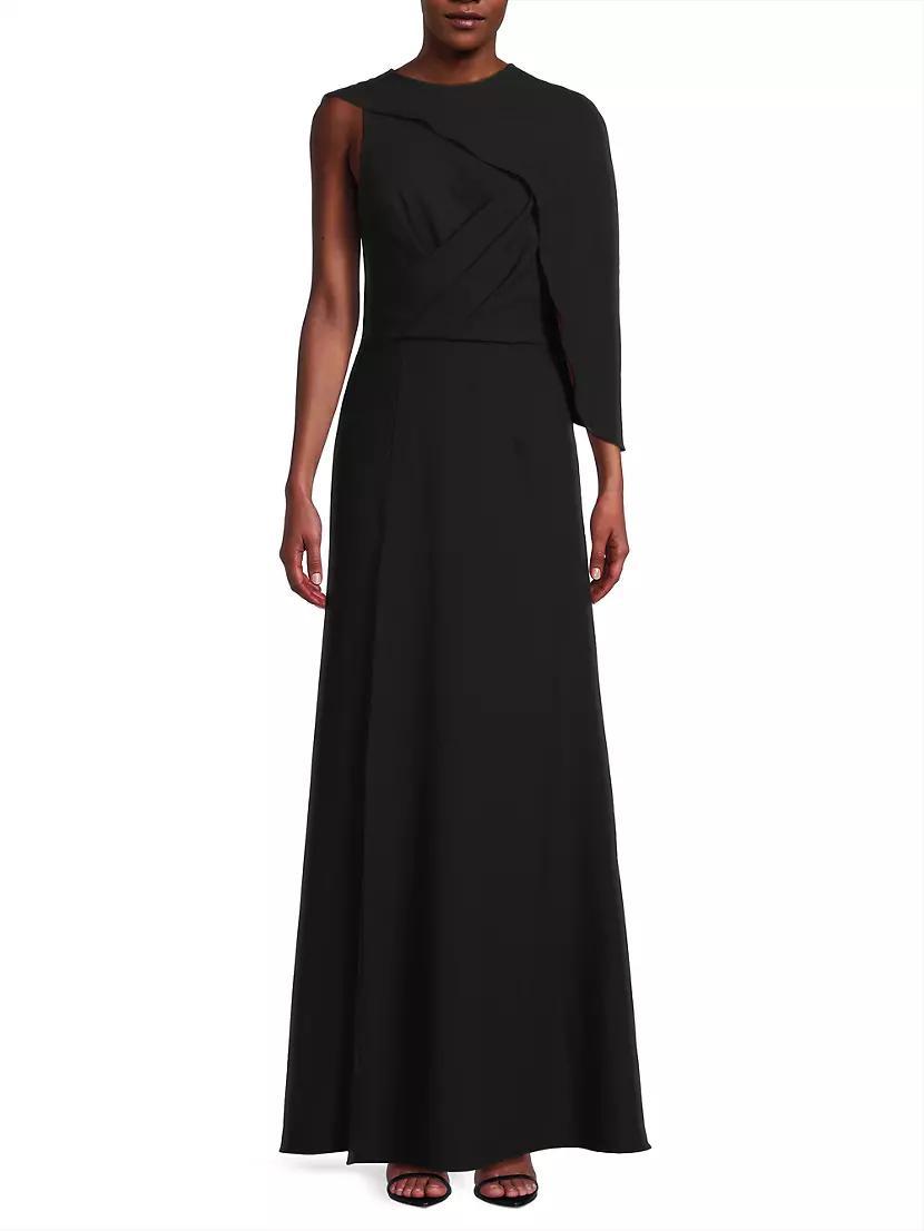 Womens Kissam Crepe Faux-Wrap Gown Product Image