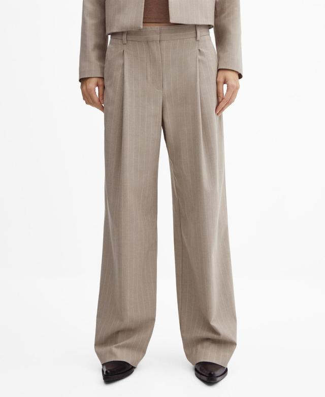 MANGO - Pinstripe suit pants beigeWomen Product Image