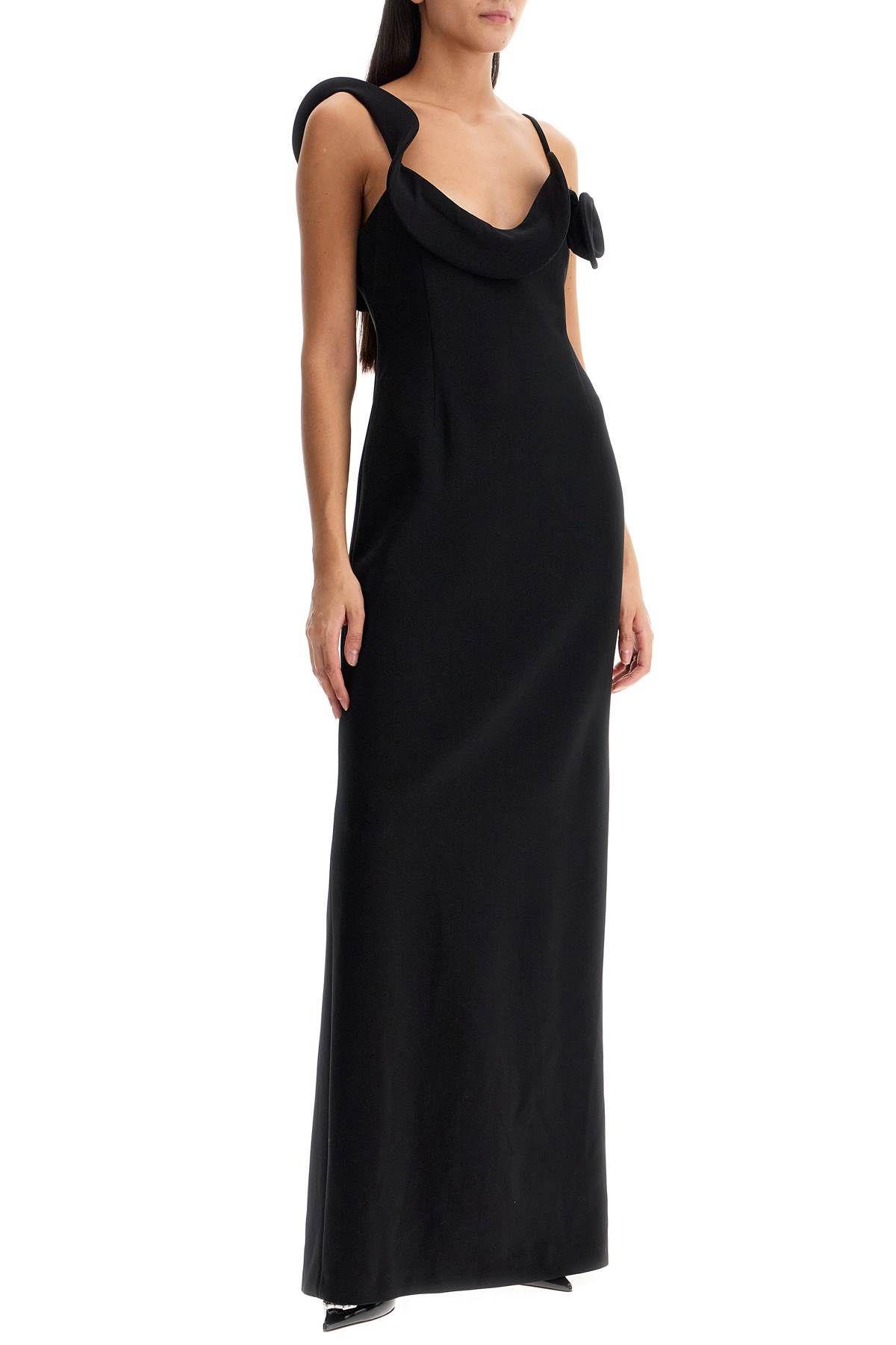 MAGDA BUTRYM Long Dress With Sculptural Neckline In Black Product Image