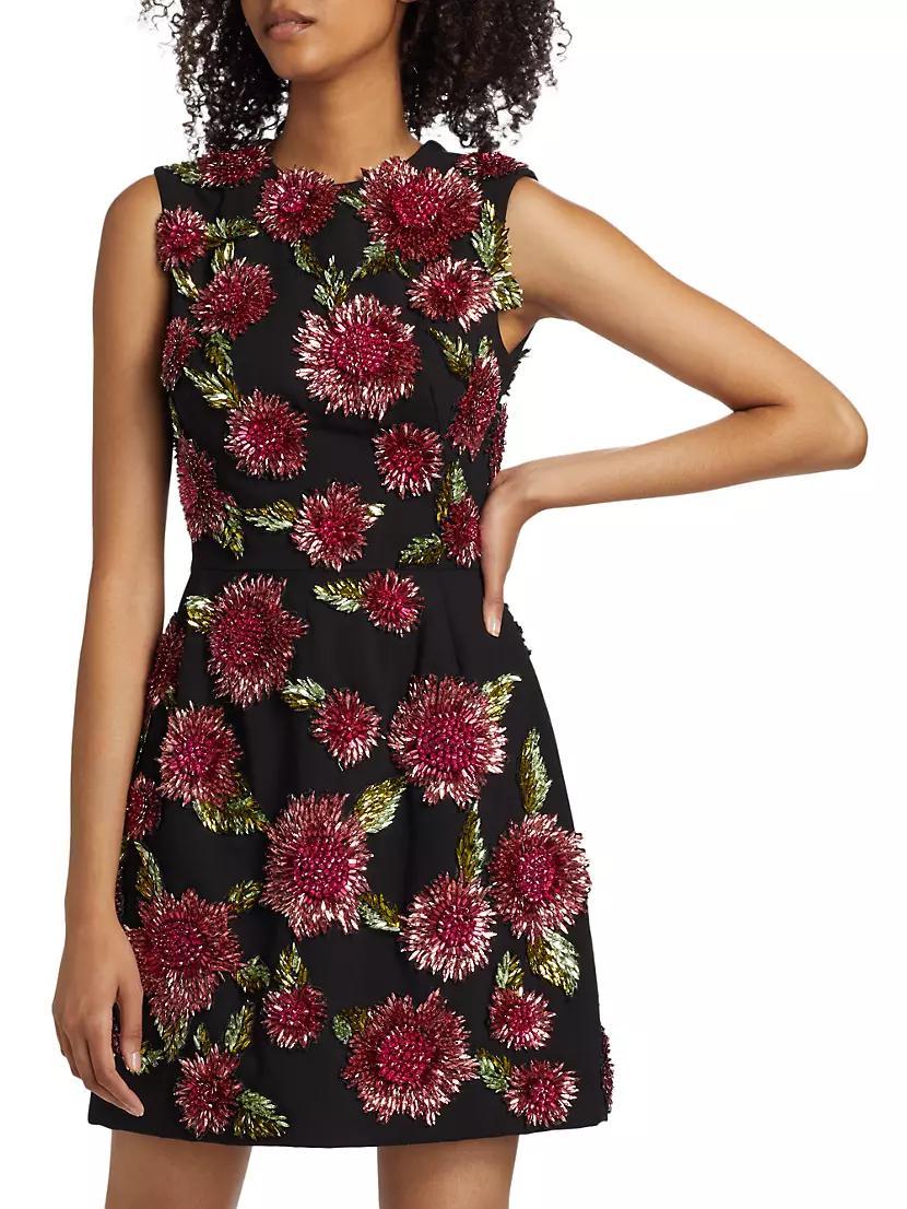 Floral Embroidered Sleeveless Minidress Product Image