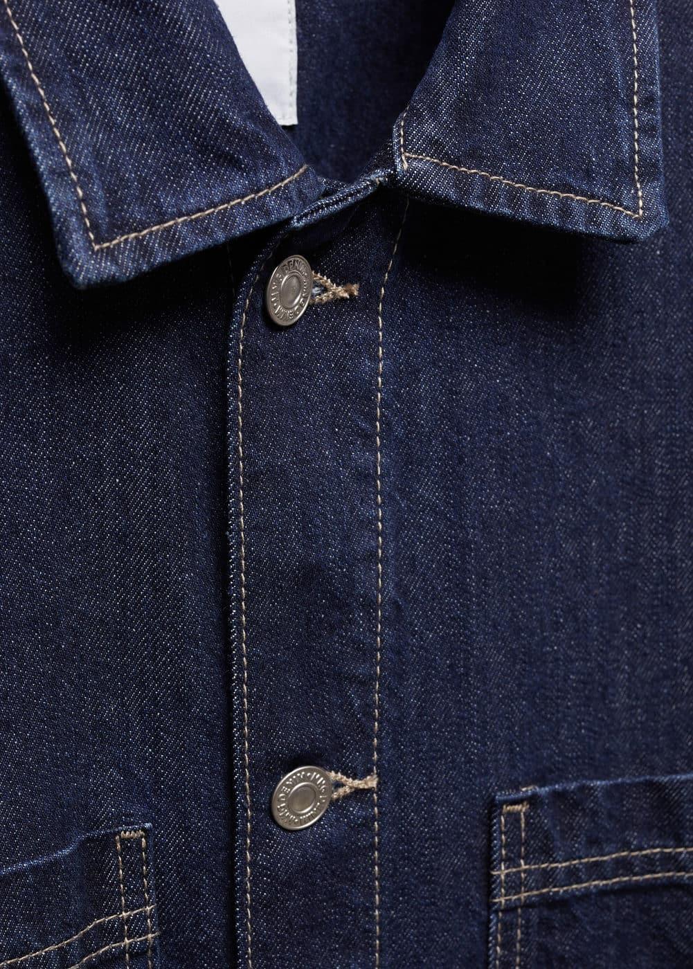 MANGO MAN - Pocket denim overshirt open blueMen Product Image