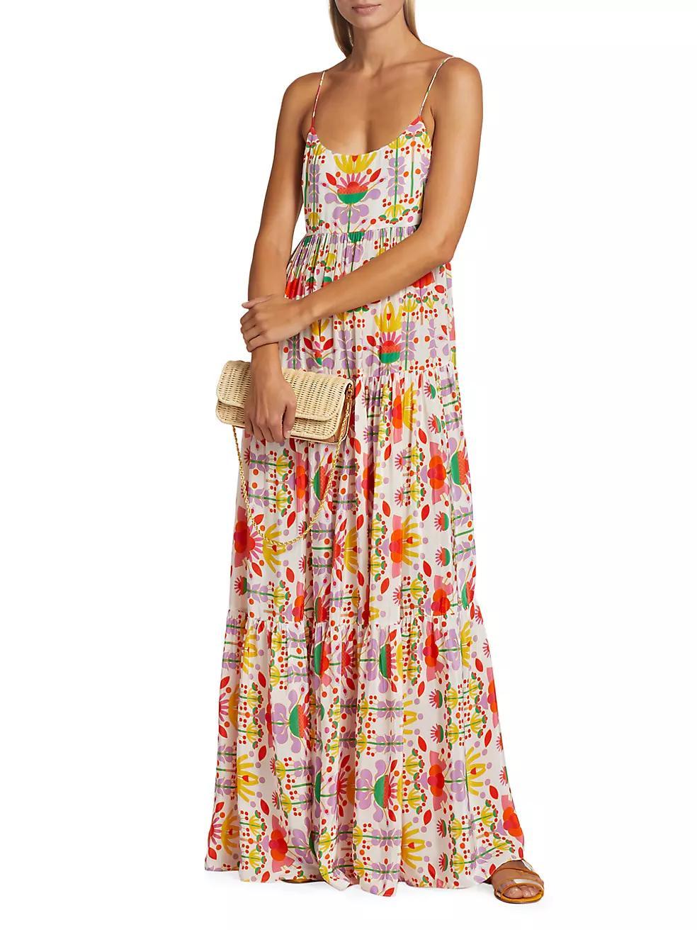 Merle Floral Crepe Maxi Dress Product Image