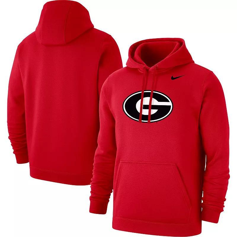 Mens Nike Georgia Bulldogs Primary Logo Club Pullover Hoodie Product Image