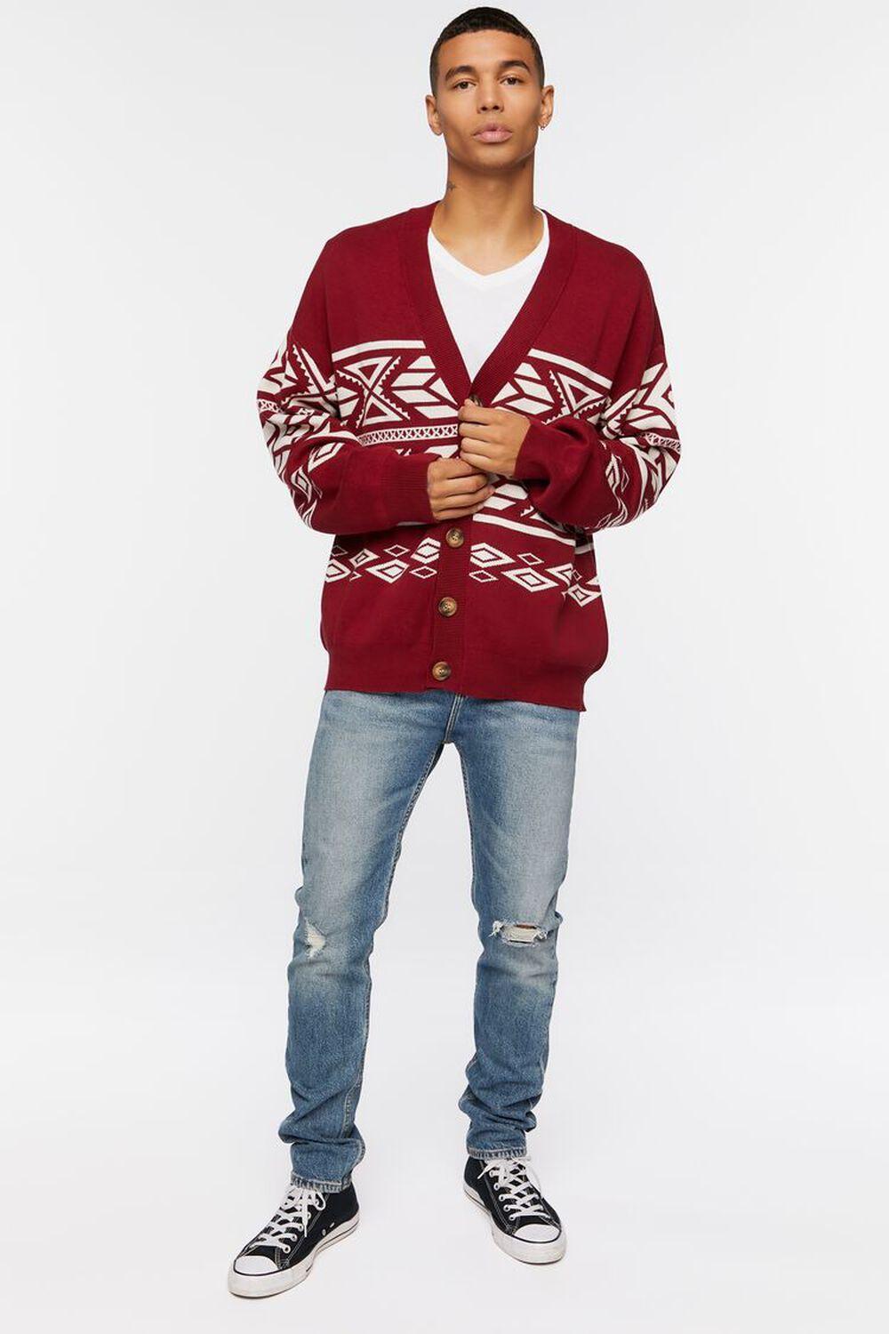 Geo Print Cardigan Sweater | Forever 21 Product Image