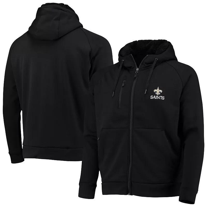 Mens Dunbrooke Black New Orleans Saints Shag Tri-Blend Full-Zip Raglan Hoodie Product Image