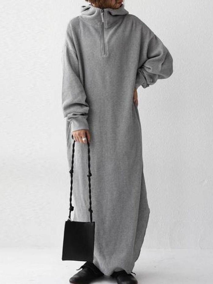 Simple Loose 2 Colors Long Dress Product Image