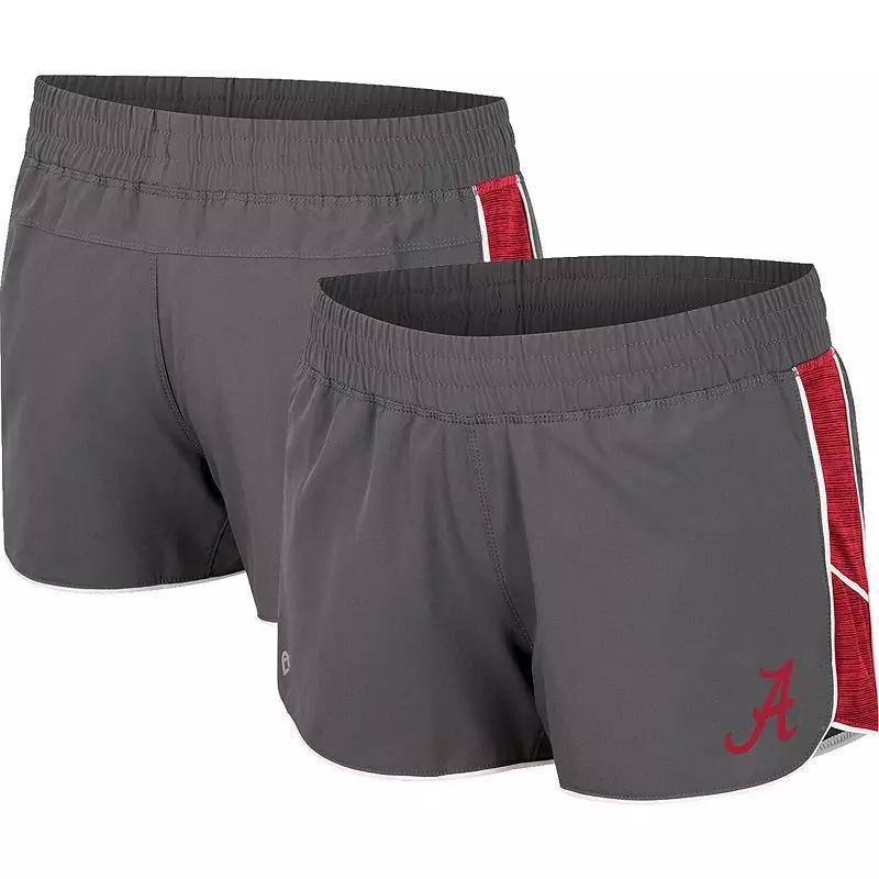 Womens Colosseum Gray Alabama Crimson Tide Pull The Switch Running Shorts Product Image