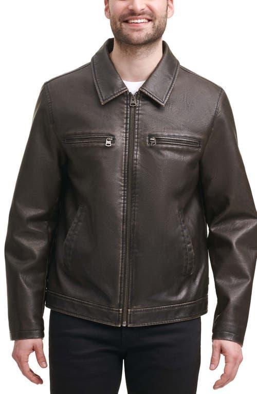 levis Faux Leather Zip-Up Jacket Product Image