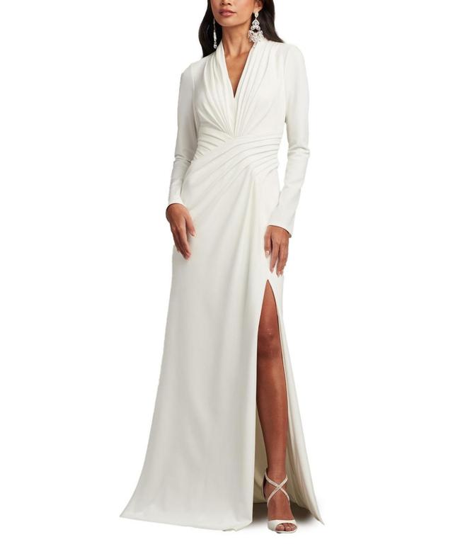 Tadashi Shoji Womens Pullman Draped High Slit Gown Product Image