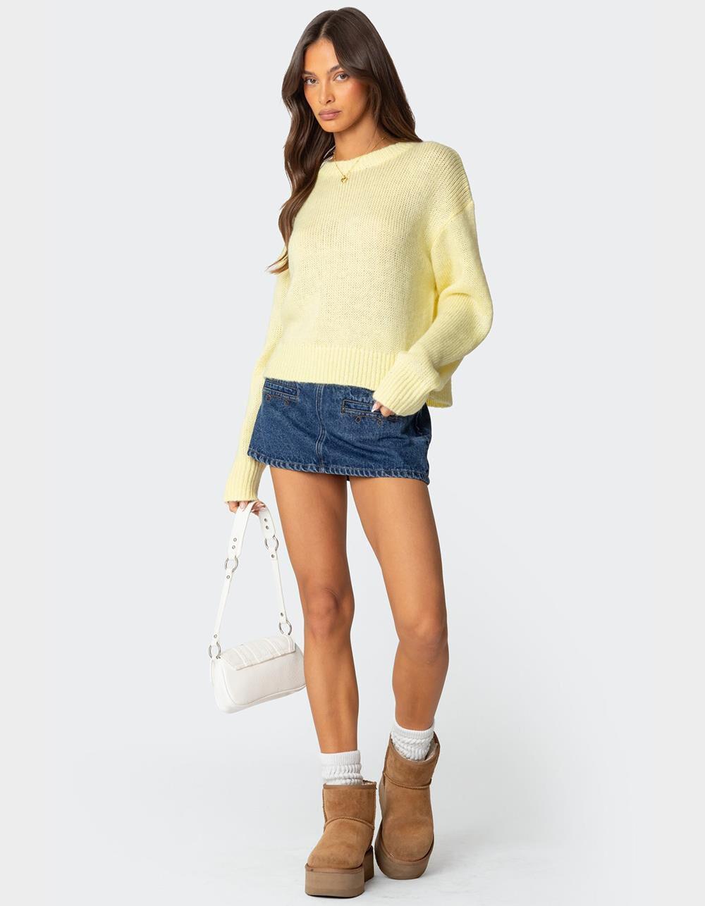 EDIKTED Anita Denim Mini Skort Product Image