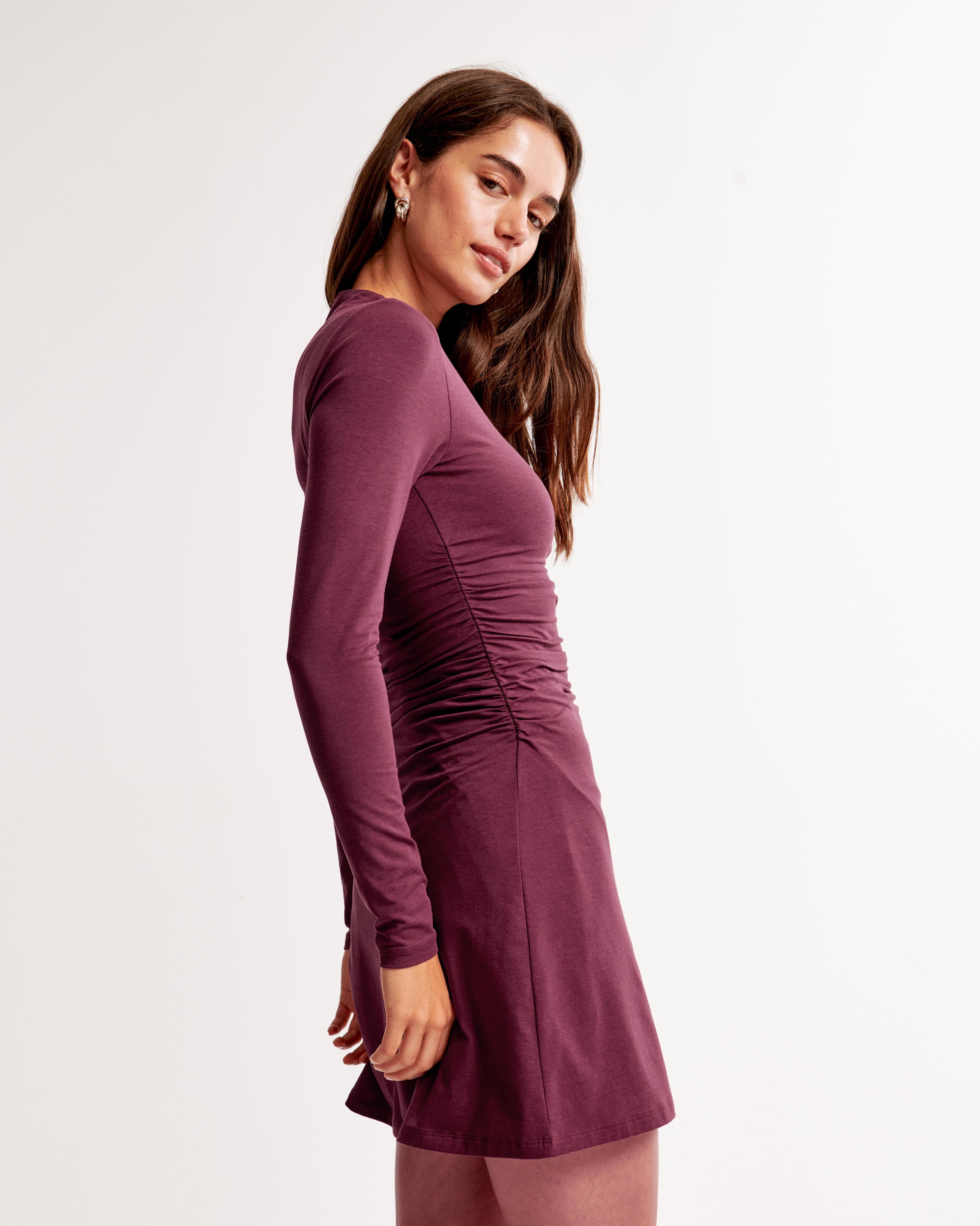 The A&F Paloma Long-Sleeve Mini Dress Product Image