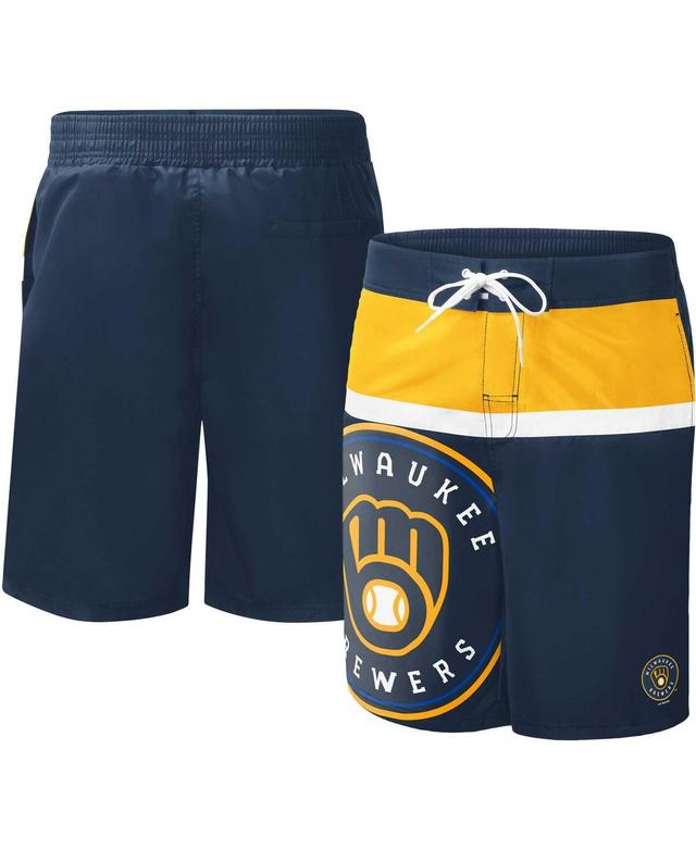 Mens G-III Sports by Carl Banks Milwaukee Brewers Sea Wind Swim Shorts Blue Product Image