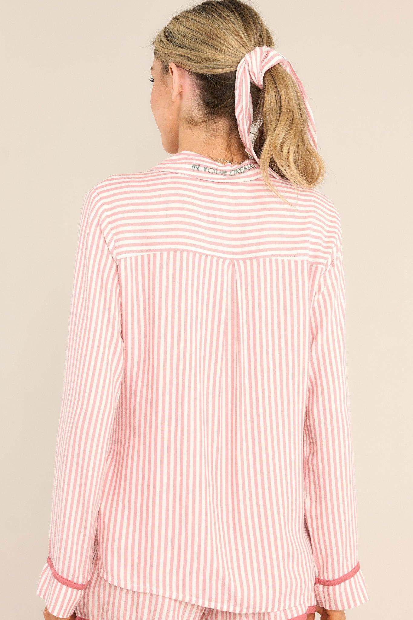 PJ Salvage Stripe Hype Pink PJ Top Product Image