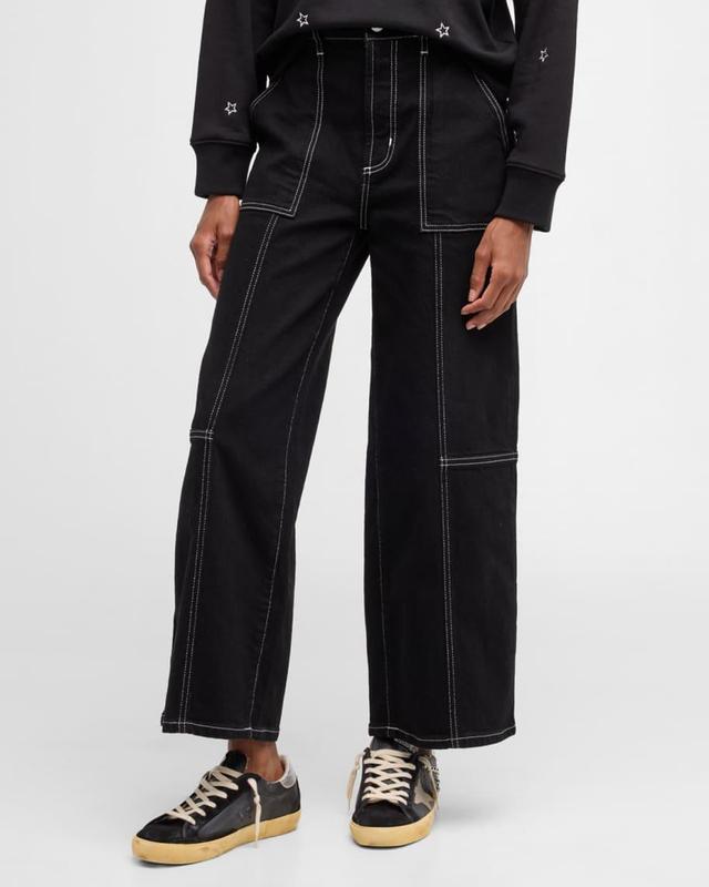 Getty Cropped Denim Utility Pants Product Image