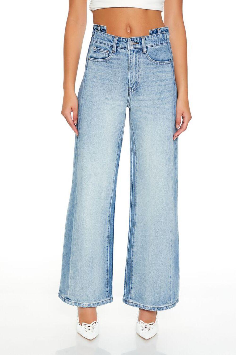 Reworked High-Rise Wide-Leg Jeans | Forever 21 Product Image