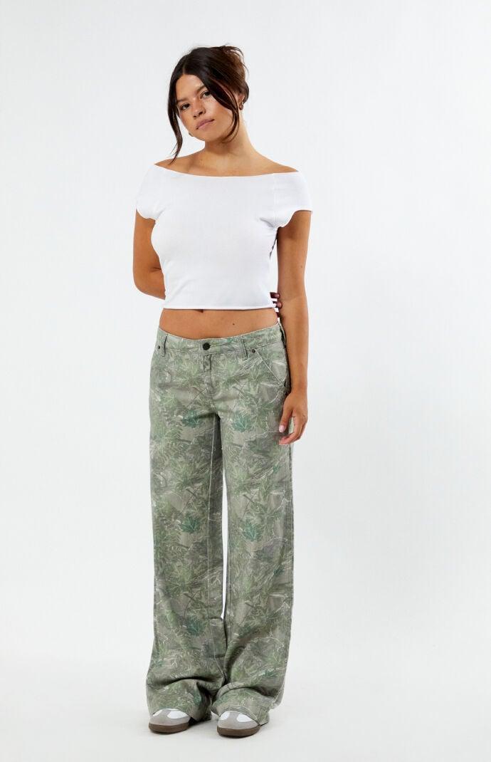 Women's Tree Camo Low Rise Baggy Pants Product Image