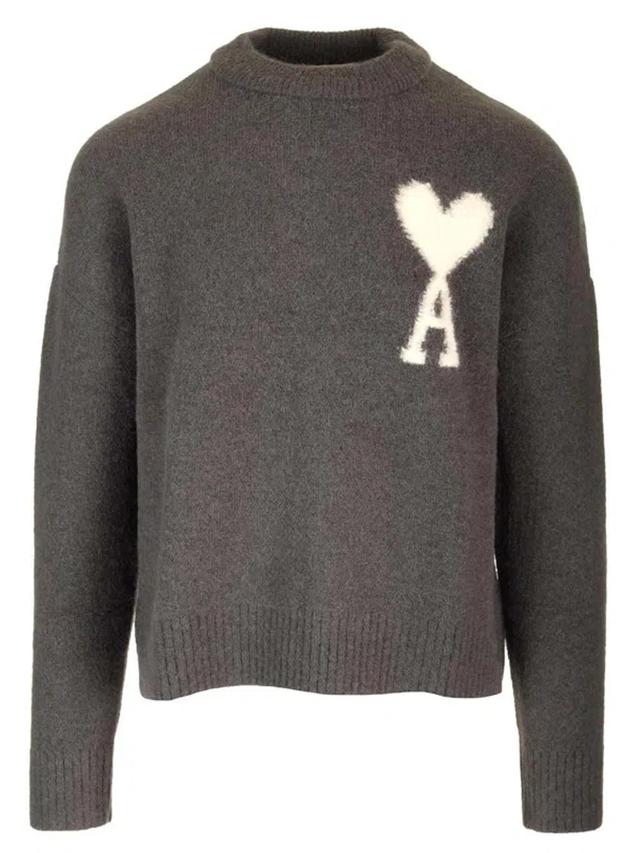 Ami De Coeur Crew Neck Sweater In Grey Product Image