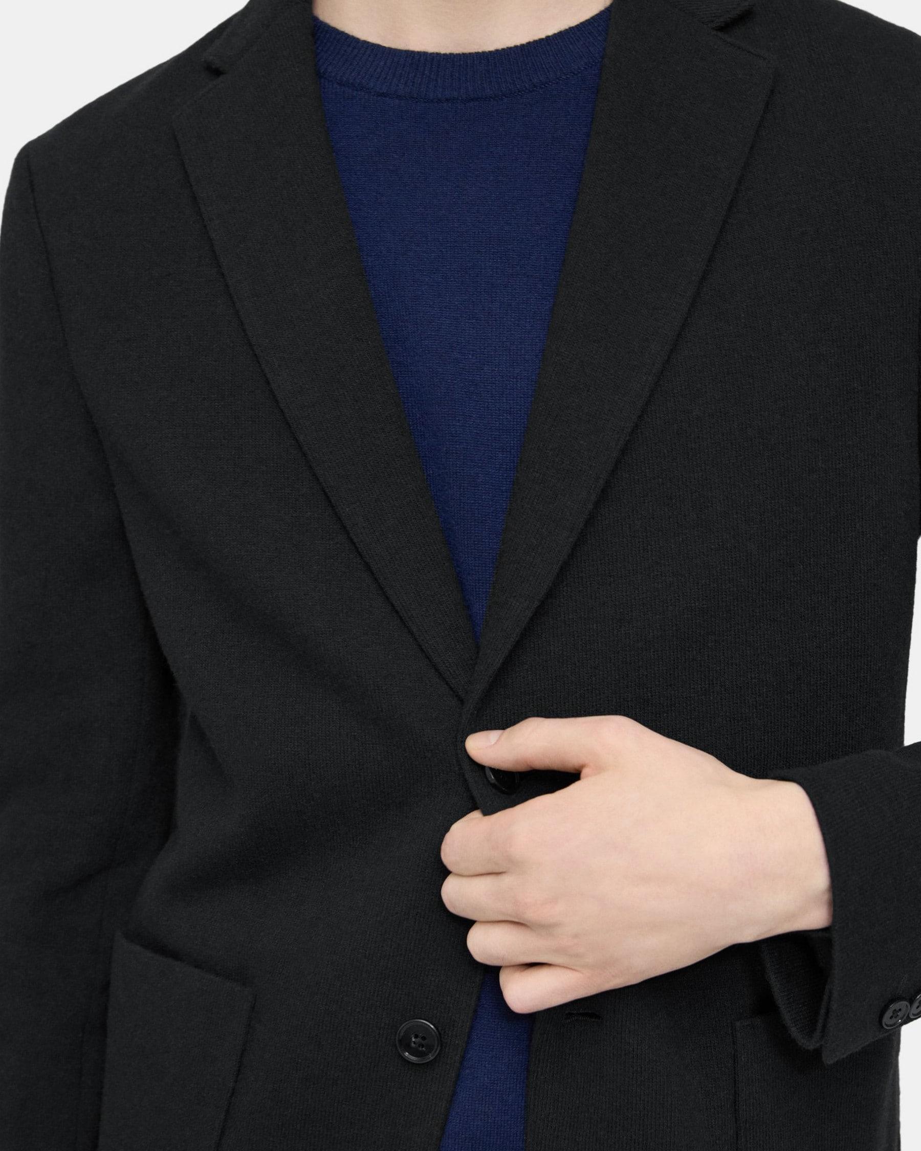 Unstructured Blazer in Double Wool Jersey Product Image