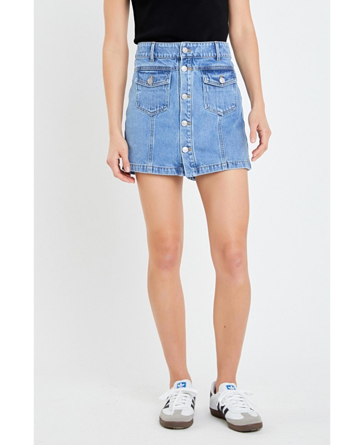 Grey Lab Womens Denim Skort Product Image