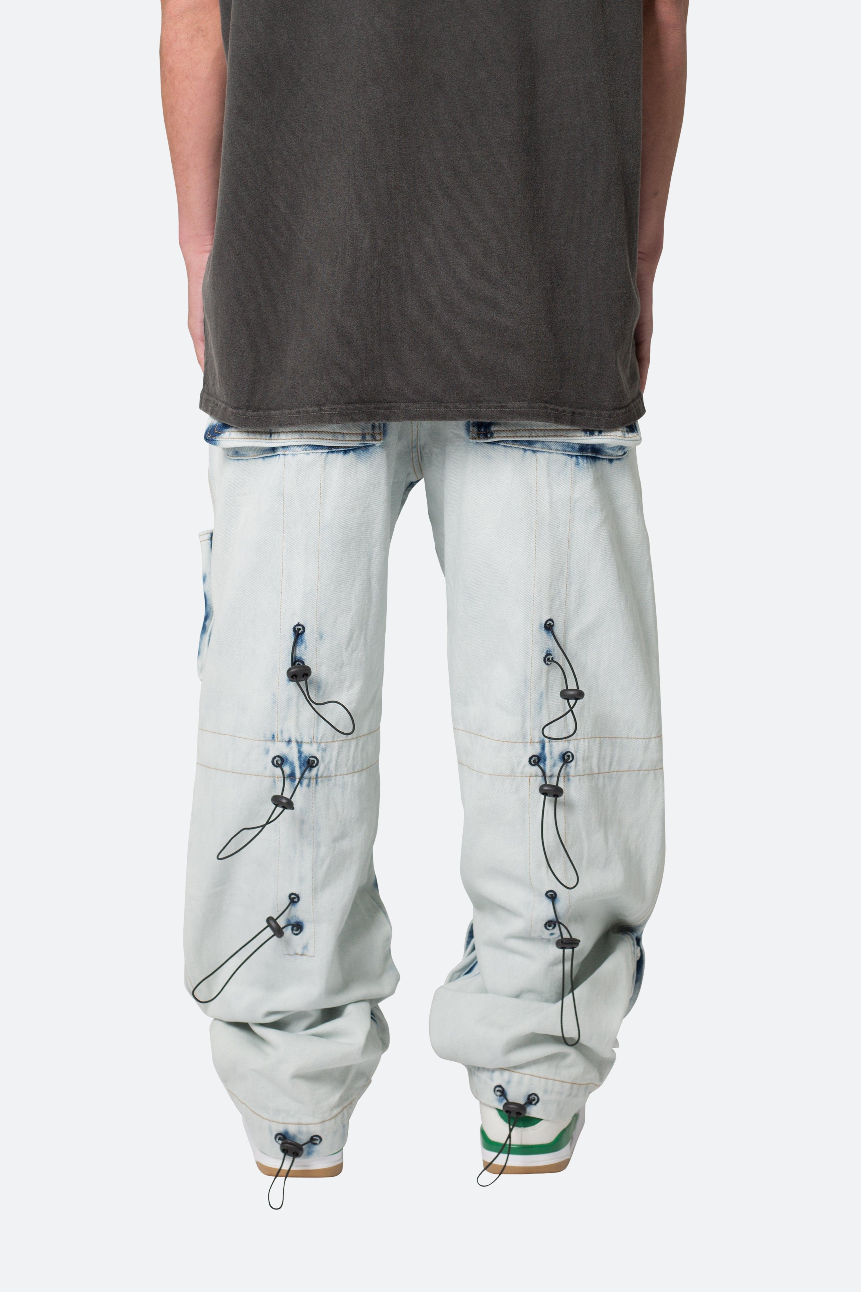 Ultra Baggy Spray Cargo Denim - Blue Product Image