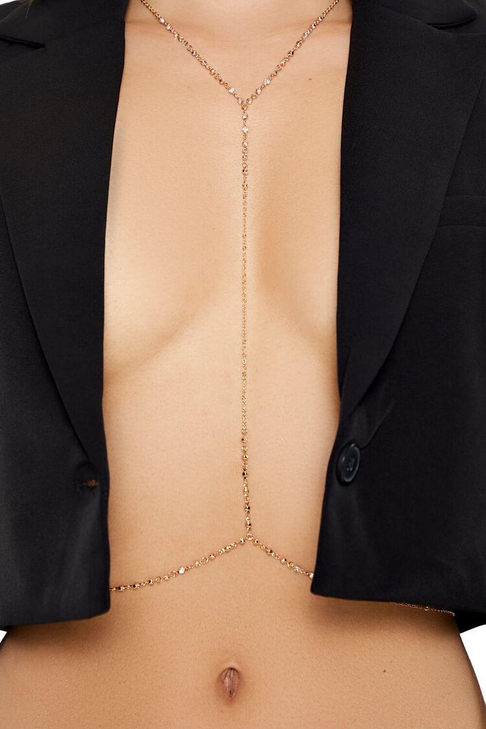 Rhinestone Caged Body Chain | Forever 21 Product Image