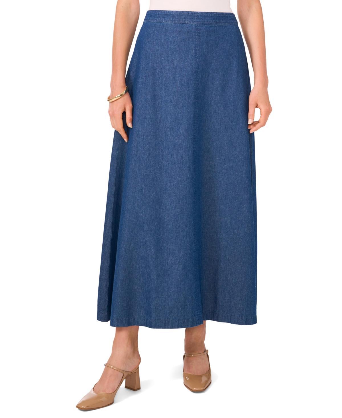 Women's Cotton A-Line Pull-On Midi Skirt product image