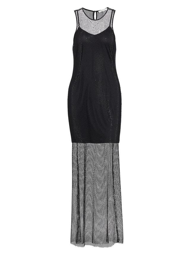 Womens Mika Crystal Mesh Maxi Dress Product Image