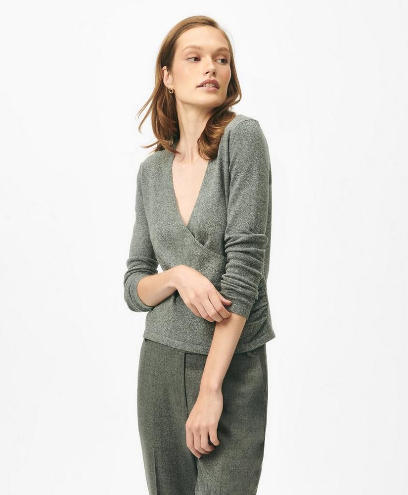 Faux Wrap Sweater in Silk Blend Product Image