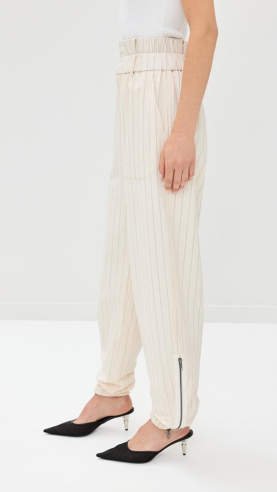 Monse Pinstripe Wool Suiting Zipper Pants | Shopbop Product Image