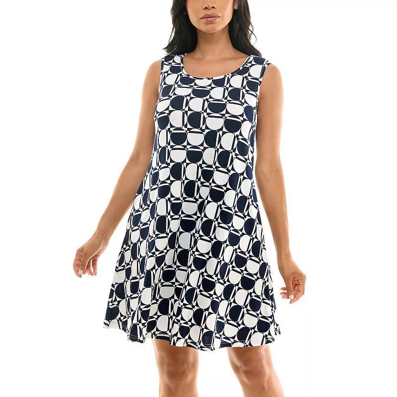 Womens Nina Leonard Sleeveless Trapeze Dress Product Image