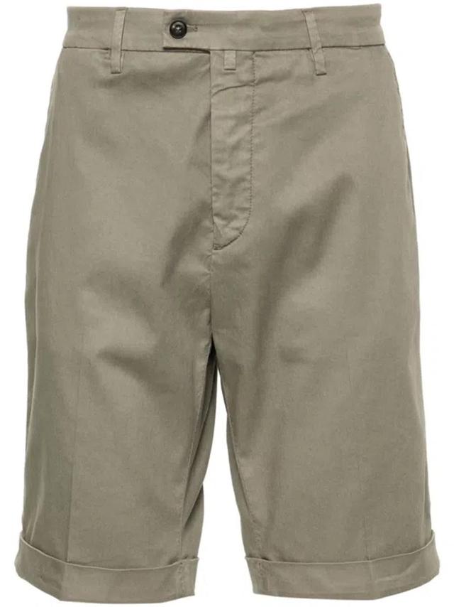 Cotton-lyocell Bermuda Shorts In Grey Product Image