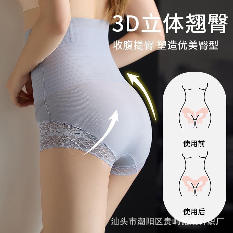 High Waist Lace Panel Panty Product Image