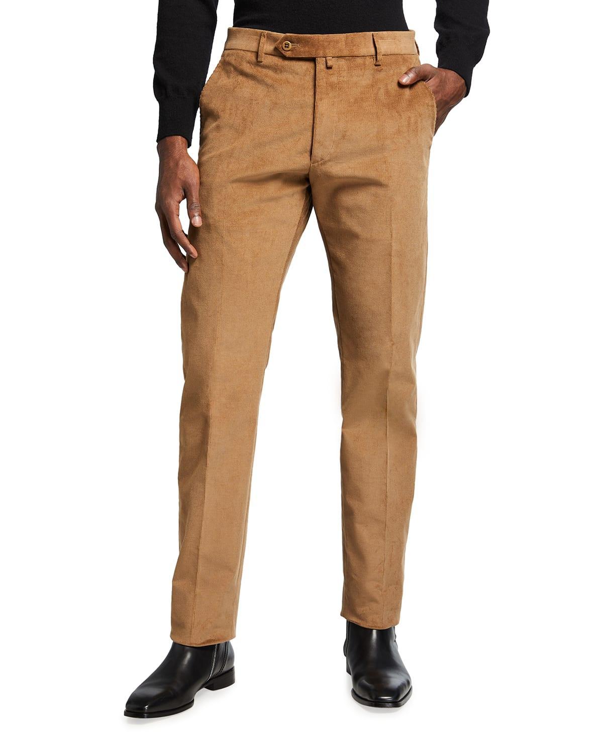 Mens Solid Corduroy Dress Pants Product Image