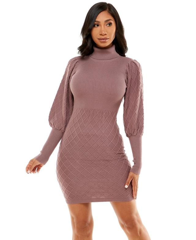 bebe Quilted Sweater Dress Product Image