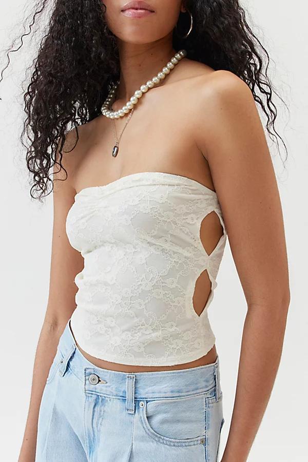 Urban Renewal Remnants Ruched Cutout Tube Top Womens at Urban Outfitters Product Image