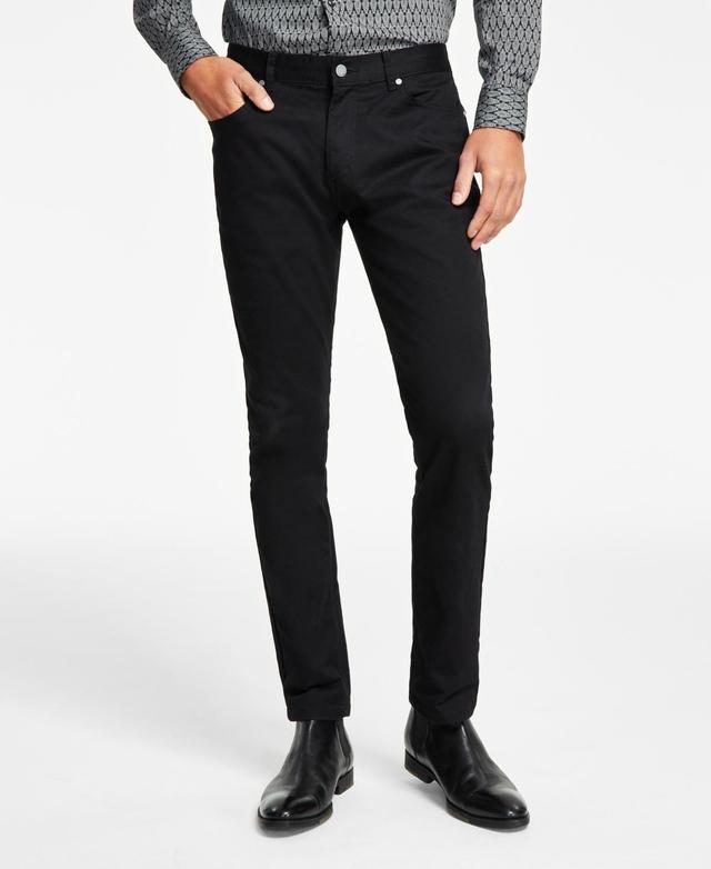 Alfani Mens Five-Pocket Straight-Fit Twill Pants, Created for Macys Product Image