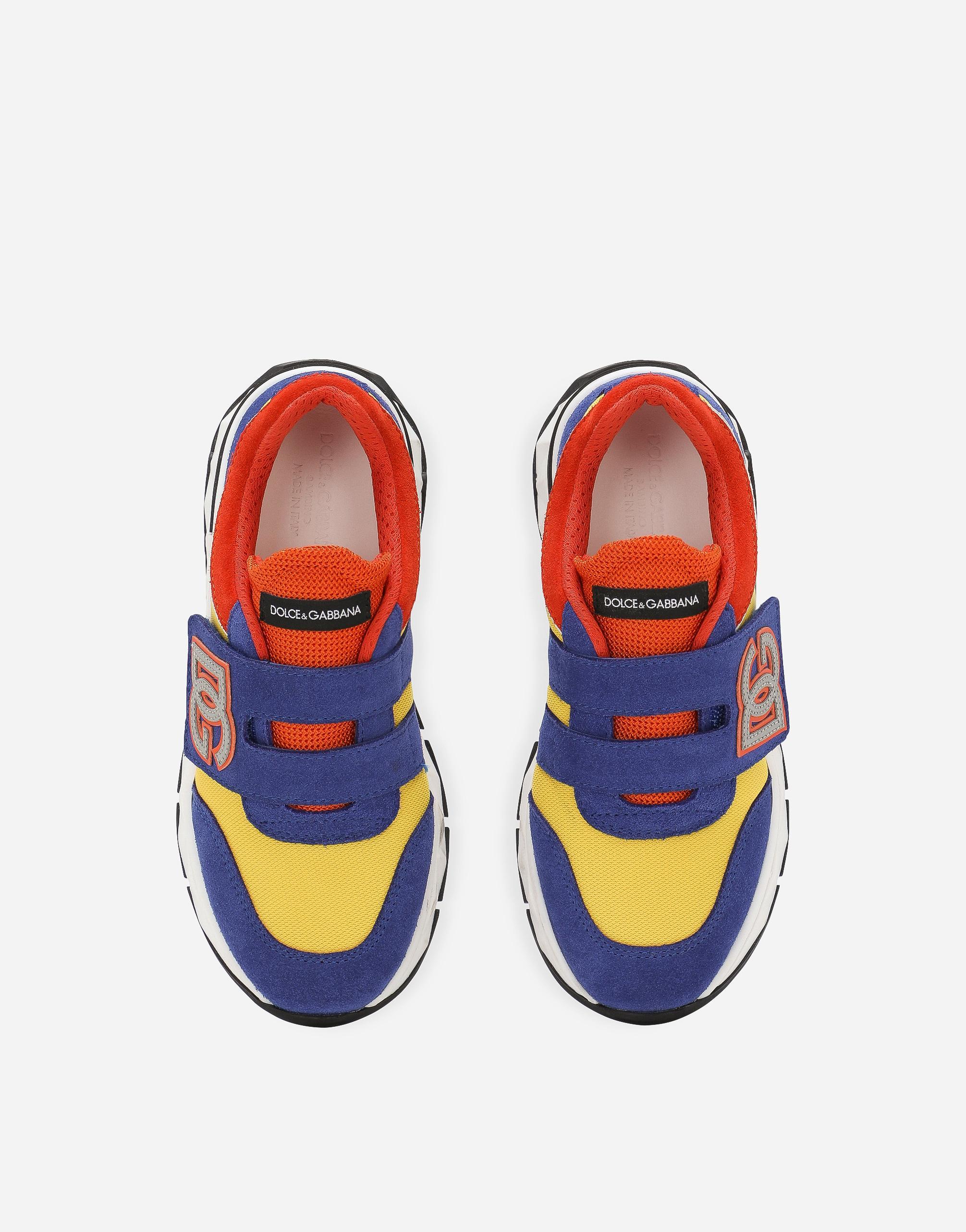 Mixed-material Sneakers In Yellow Product Image