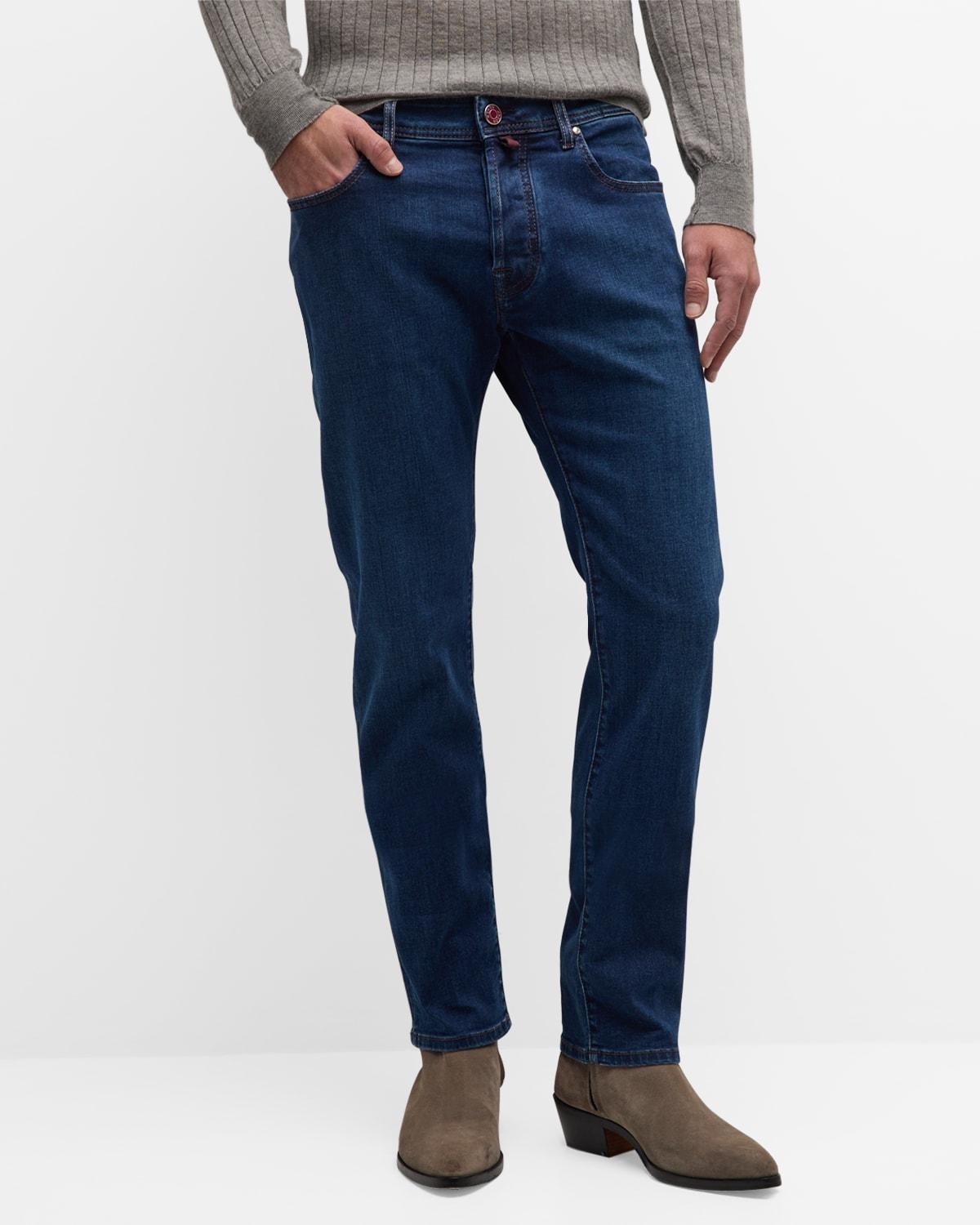 Mens Medium-Wash Slim Stretch Jeans Product Image