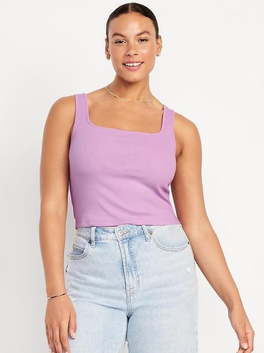 Ultra-Crop Rib-Knit Tank Top Product Image