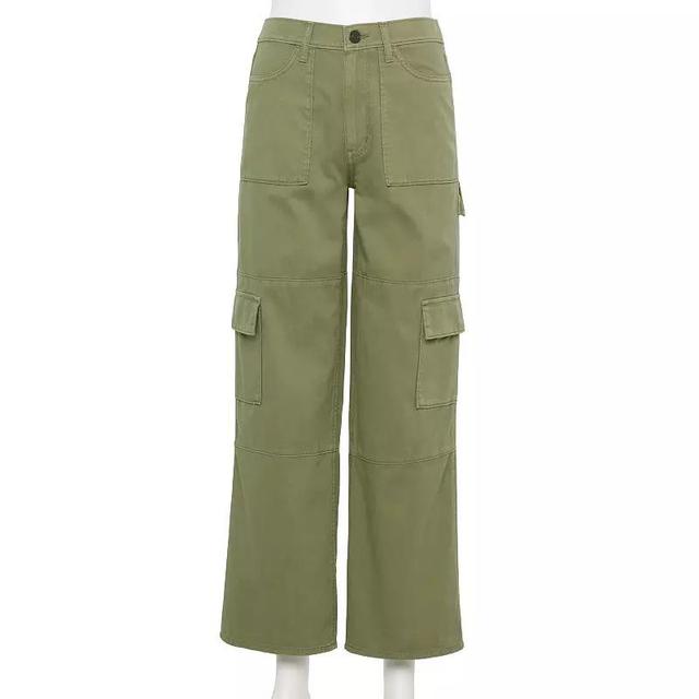 Juniors SO High-Rise Wide Leg Cargo Pants, Womens Product Image