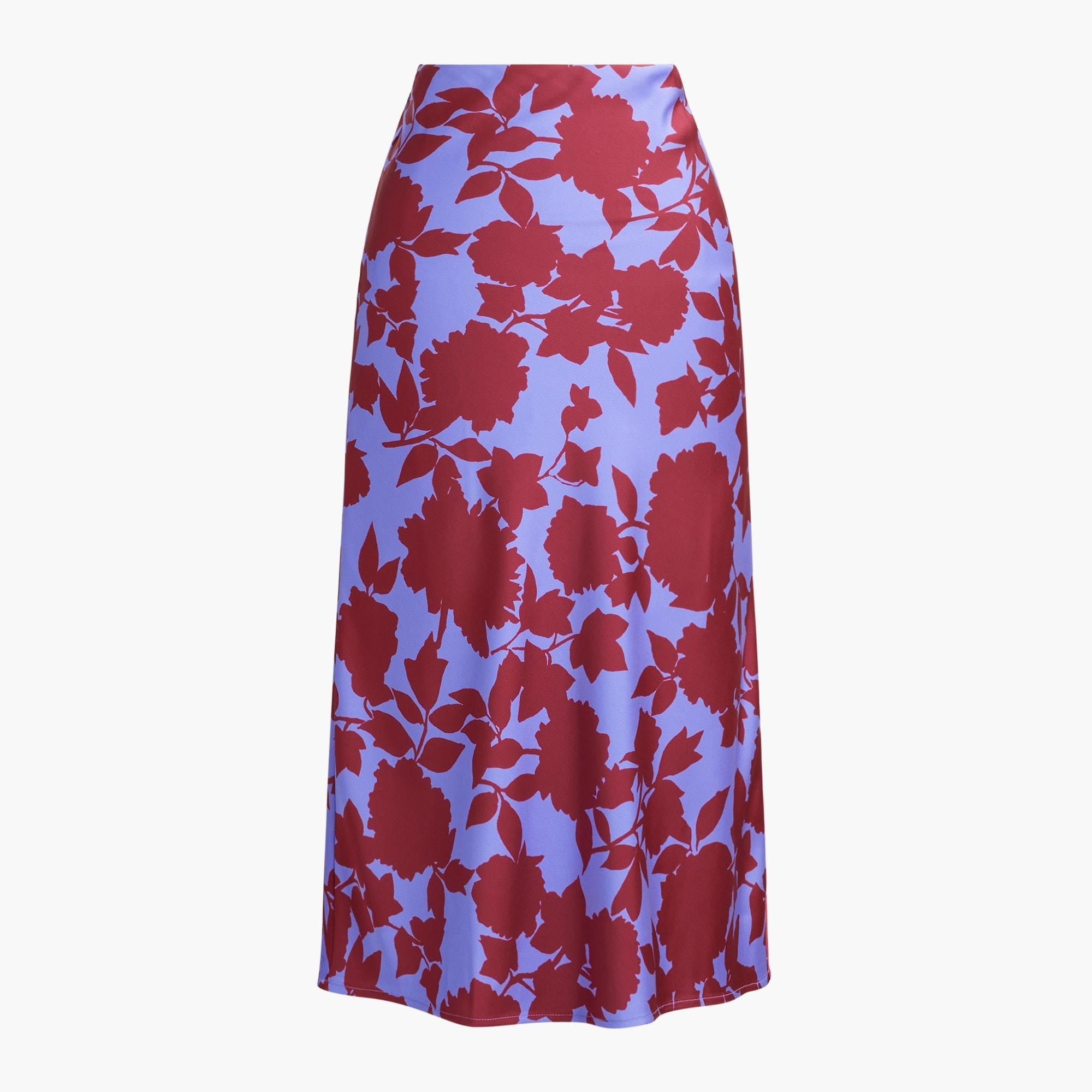 Printed bias slip skirt Product Image