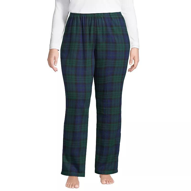 Plus Size Lands End Womens Flannel Cotton Pajama Pants Product Image