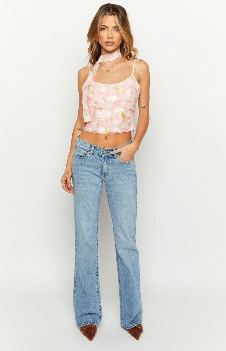 Irina Pink Print Cami Top Product Image